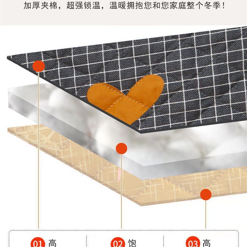 加厚茶几电炉罩长方形餐桌办公桌取暖围裙长条书桌烤火桌布