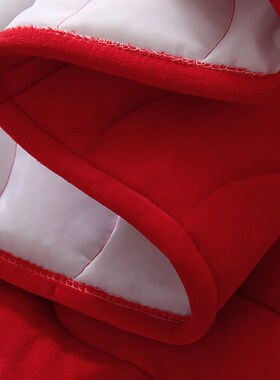 端结婚红色加绒夹棉床头防撞加厚靠背软包床头罩全包通用