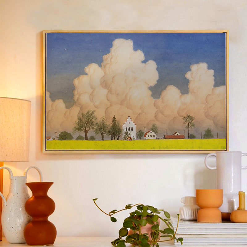 二狗姑娘 斯堪的纳维亚夏日 现代沙发背景墙客厅挂画装饰画,家居饰品,现代装饰画,淘宝优惠券,粉丝福利购,淘宝优惠卷