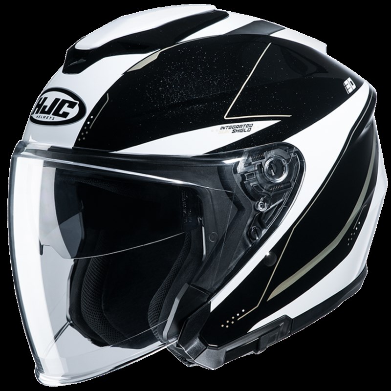 韩国HJC半盔摩托车头盔I30双镜片四分之三头盔通勤夏季男女复古