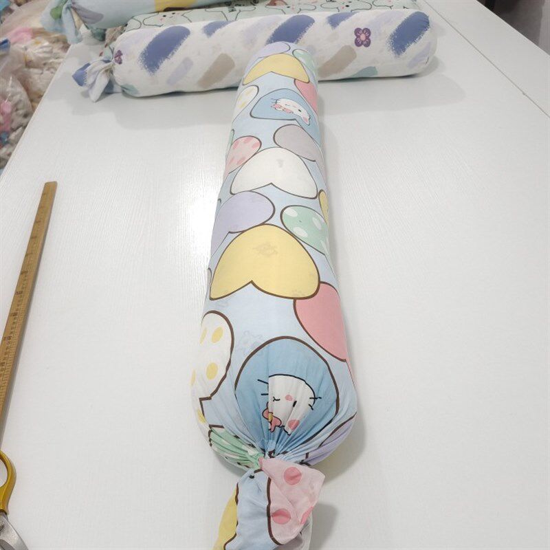 人造棉棉绸糖果抱枕长条枕女生侧睡夹腿床上圆柱枕头儿童拆洗