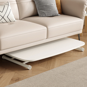 升降茶几餐桌两用二合一奶油风小户型租房吃饭