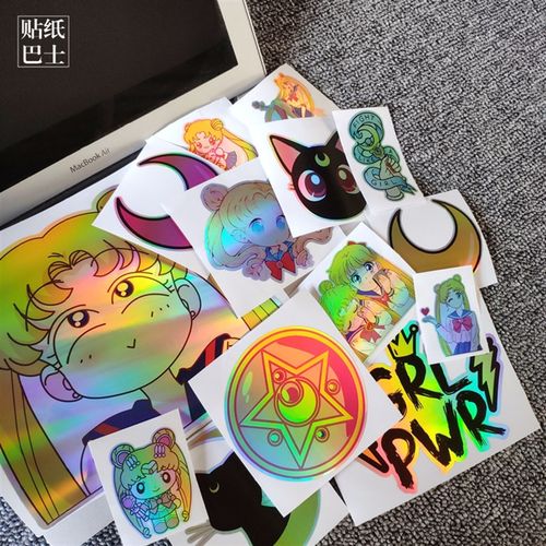 少女系卡通防水贴纸装 无痕行李箱贴纸旅行箱贴纸 装饰车贴墙贴