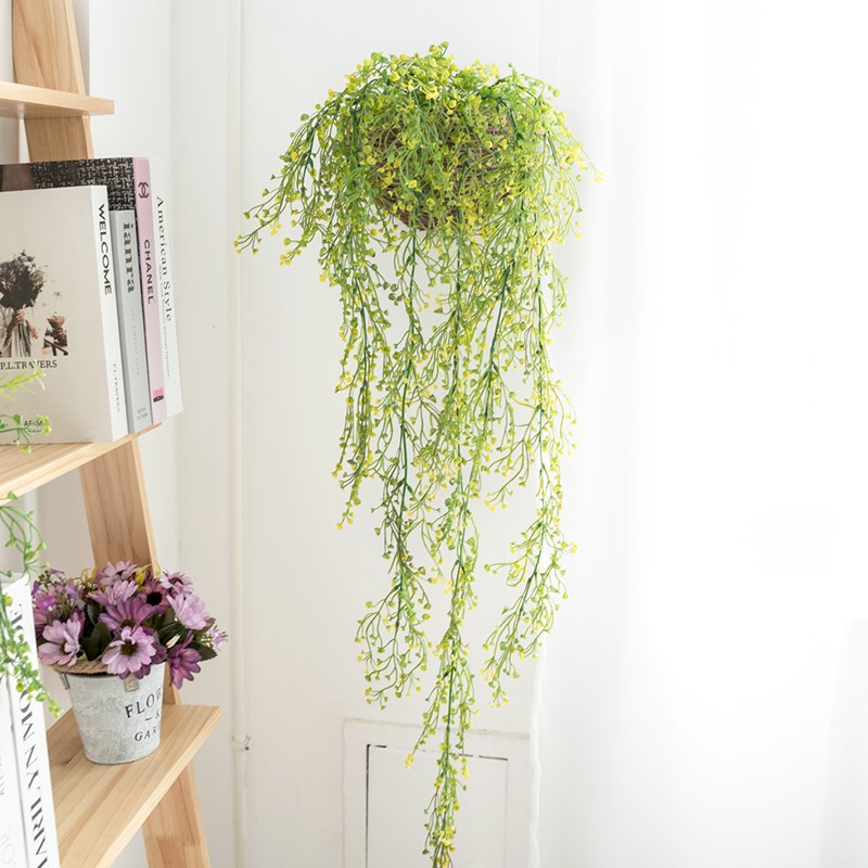 编织吊篮壁挂花盆家居悬挂花篮柳编藤编绿植吊挂咖啡厅装饰品