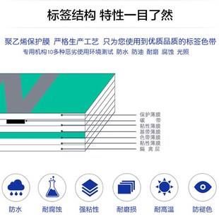 国产pte100b打印贴纸TZe211白底黑字XTZS61 兄弟标签机色带6mm