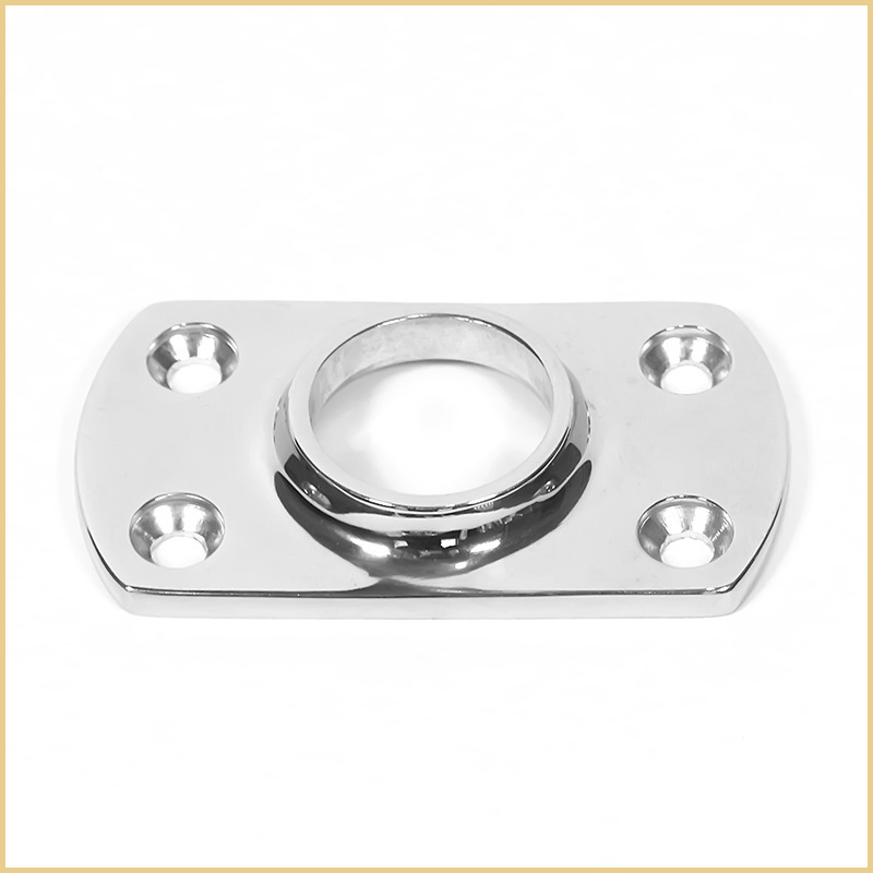 可焊方管座 31加厚不锈钢通用支架方底圆管座窗帘杆晾衣杆底座