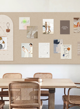 毛毡墙贴自粘照片墙免打孔墙面装饰遮丑贴画留言板挂墙装饰画贴纸