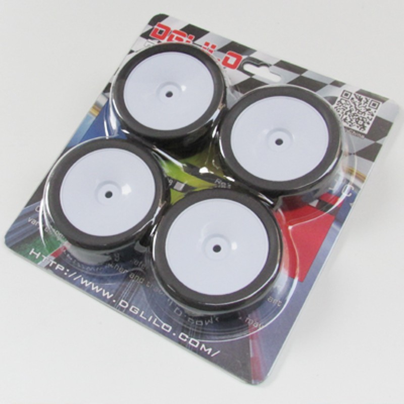 DgLiLo】1/10RC遥控车轮胎平跑竞速热熔胎高抓地热熔轮胎 光头