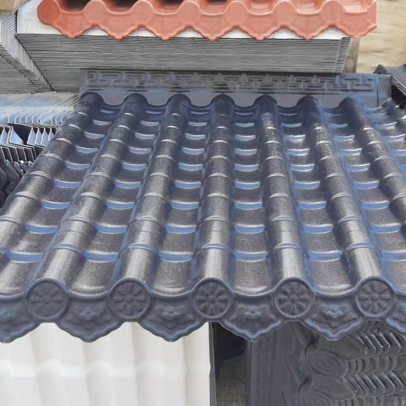 树脂一体瓦树脂单面围墙瓦一体仿古树脂瓦片 单面树脂瓦围墙瓦