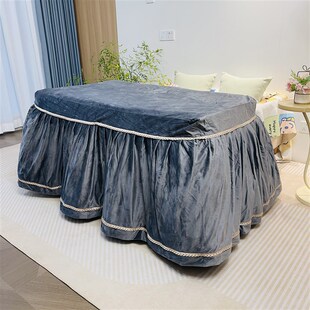 绒布加厚拆洗脱胆烤火罩长方形电暖桌烤火被罩烤火架罩电暖炉