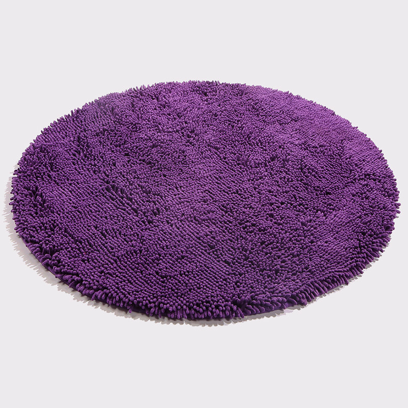 锦川更厚密雪尼尔纯色定制柔软防滑卧室儿童房间满铺圆形厚地毯