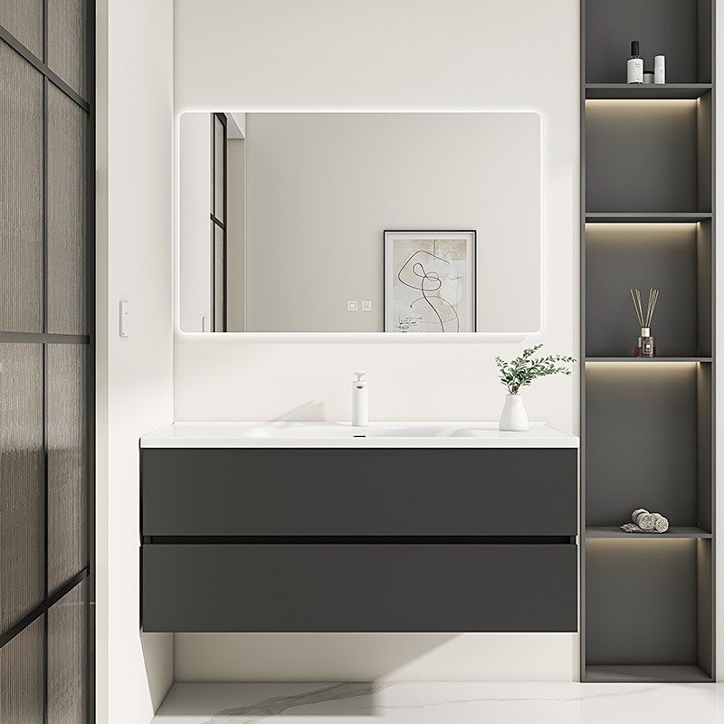 实木浴室柜陶瓷一体盆黑色洗漱台洗手盆柜全背板镜柜,家装主材,浴室柜组合,淘宝优惠券,粉丝福利购,淘宝优惠卷