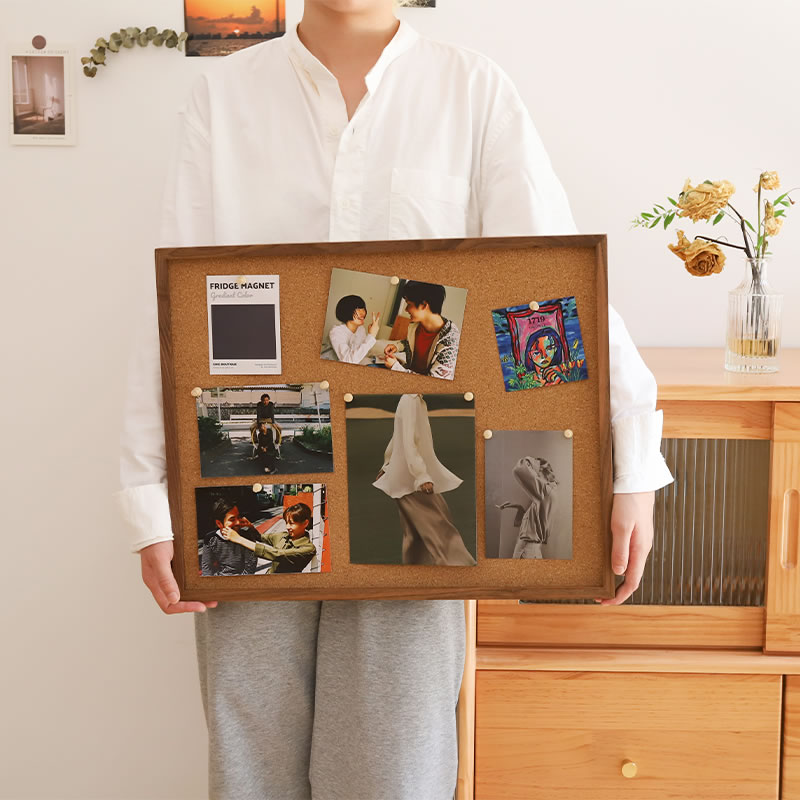 挂墙实木相框定制软木板照片墙装裱展示框相片墙diy画框背景板