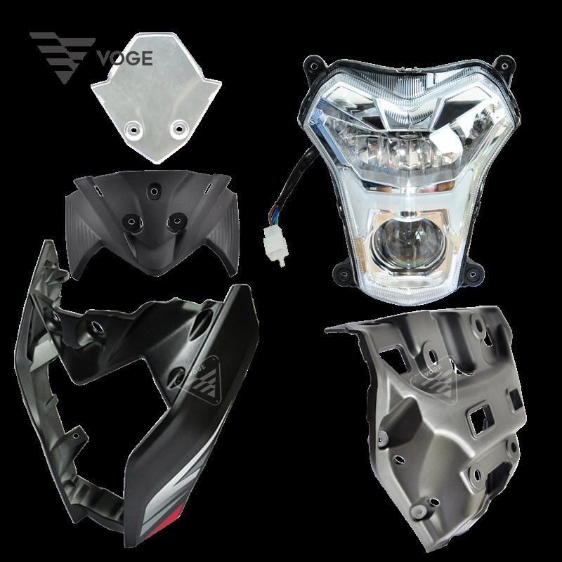 隆鑫VOGE无极机车LX300-6A -6F 300R原装导流罩盖板玻璃大灯背板