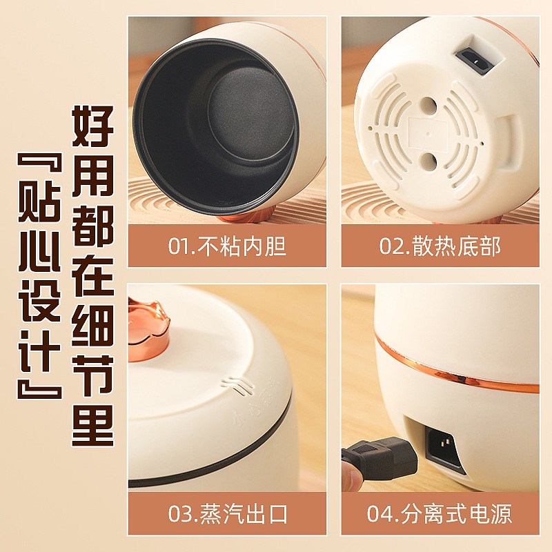 宿舍专用小功率小电饭锅小2-人小型迷你电饭煲家用多功能学生宿