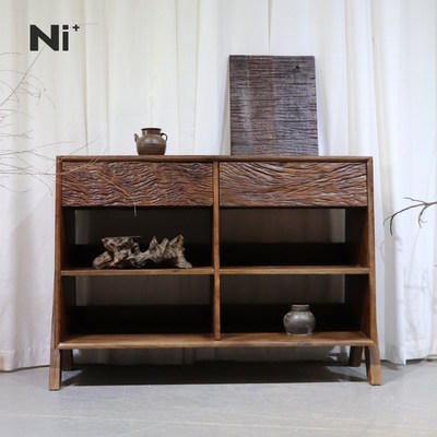 Ni+尼家侘寂风实木餐边柜中古边柜民宿柜子入户玄关柜茶水柜