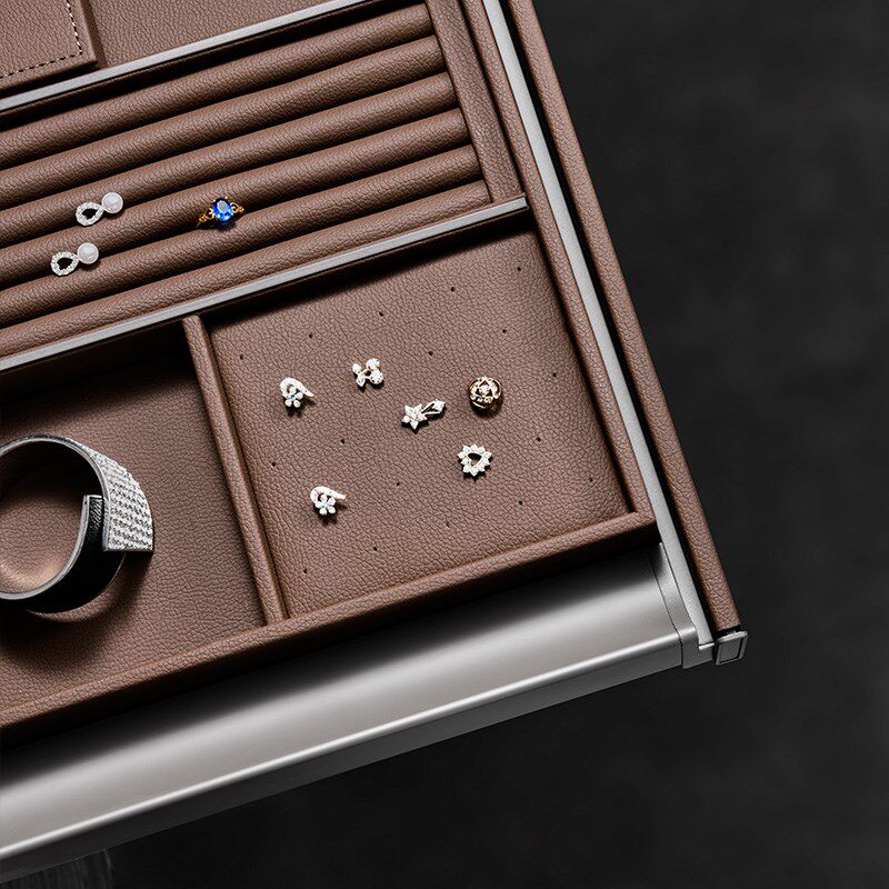 衣柜拉篮轻奢衣帽间首饰盒抽屉皮革抽拉式裤架格子抽内衣阻尼五金,基础建材,衣柜拉篮,淘宝优惠券,粉丝福利购,淘宝优惠卷