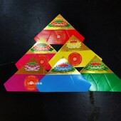 七彩硬卡纸金菠萝 半成品三角片 折纸莲花聚宝盆 莲花片手工折叠