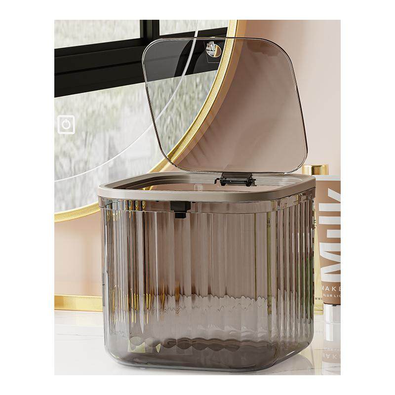 桌面垃圾桶家用厨房台面餐桌可爱小号卧室牀头轻奢高颜值车载纸篓