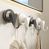 浴室吸盘挂钩无痕强力承重粘胶卫生间厨房墙壁门后毛巾粘钩免打孔