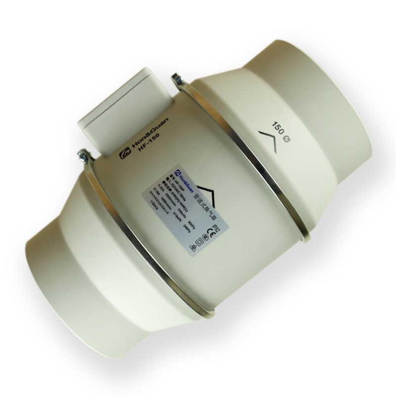 鸿冠管道风机150强力静音卫生间家用厨房换气扇排风扇100mm200mm