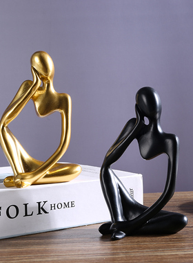 轻奢抽象艺术酒柜小摆件家居饰品高档客厅电视柜书柜办公室装饰品