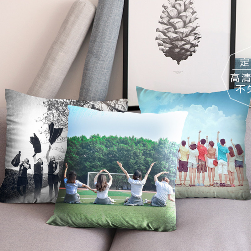 抱枕定制照片真人情侣一对双面diy枕头被子两用创意靠垫来图定做