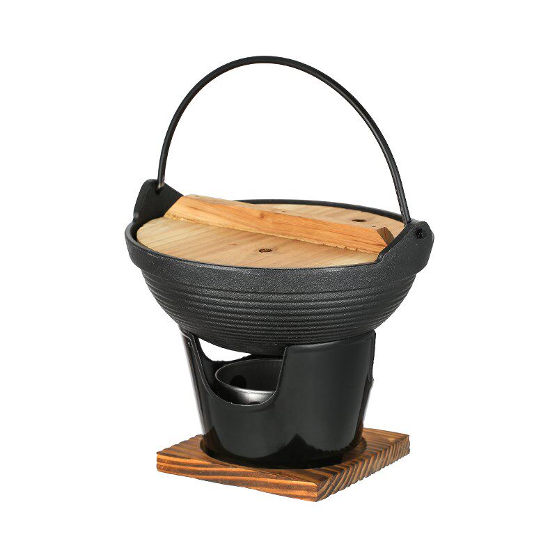 日式寿喜锅酒精加热炉关东煮干锅炉铸铁螺纹吊锅小火锅单人仔锅