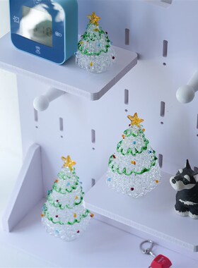 纯手工琉璃拉丝透明圣诞树小摆件淄博特产家居装饰品摆设生日礼物