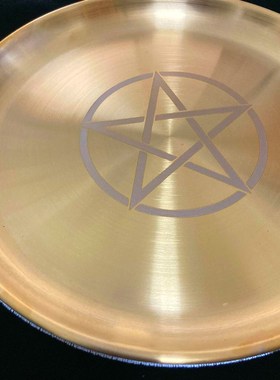 新款圆形香盘香托蜡烛托盘不锈钢镀烛台烛盘道具盘垫子放水晶装饰