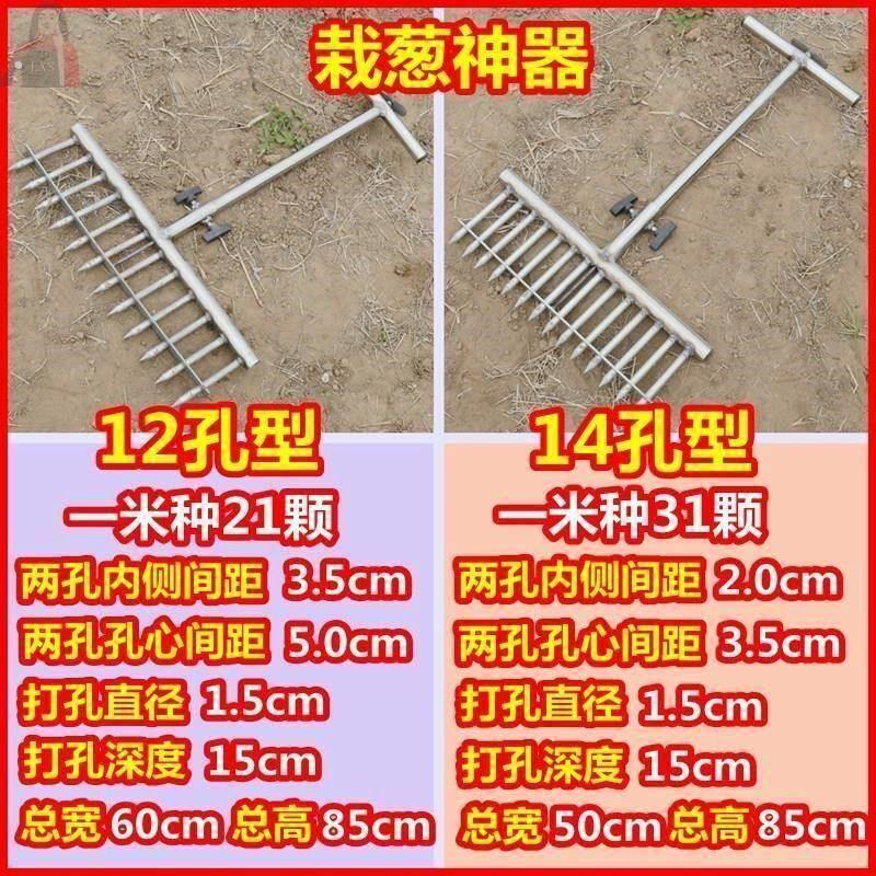 种葱神器大葱小型机器移栽栽苗打孔器打眼机农民干活栽葱专用工具