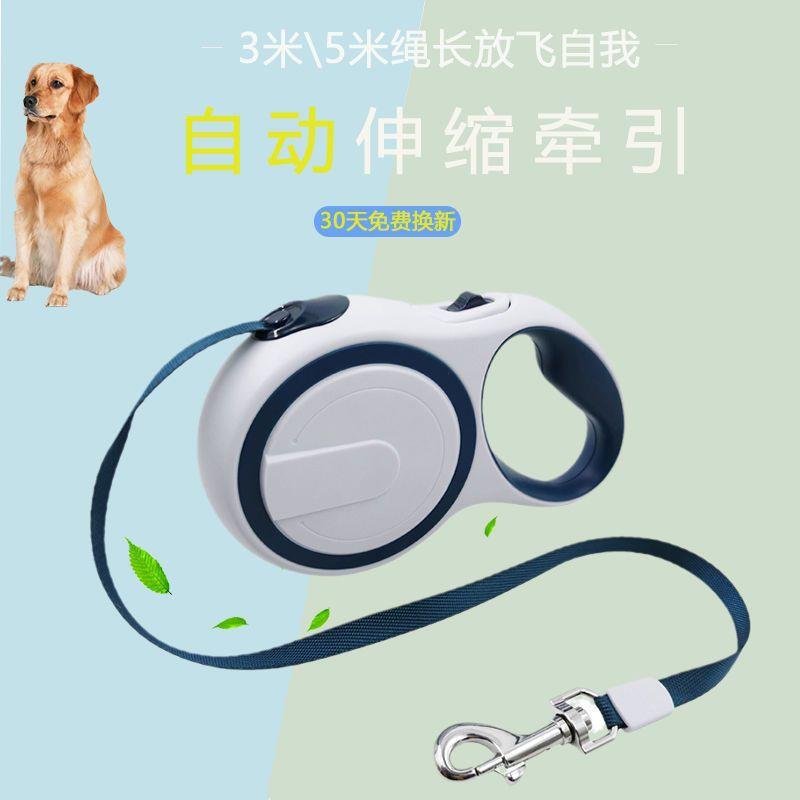 狗狗牵引绳自动伸缩遛狗绳狗链子狗狗项圈小型犬泰迪狗狗宠物用品