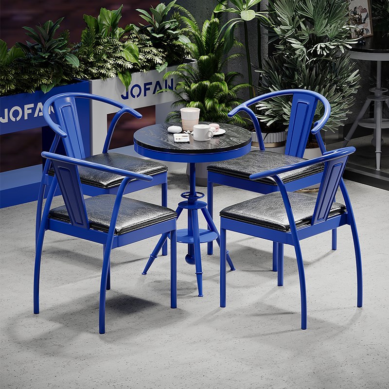 工业风桌椅餐饮奶茶甜品店咖啡厅休息区创意洽谈商用铁艺桌椅