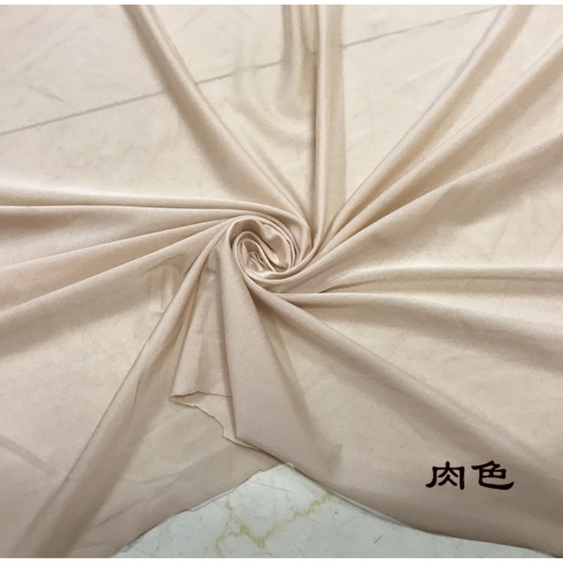 进口肉色四面高弹力布料薄透氨纶丝袜滑爽贴身内衣裤透视道具面料