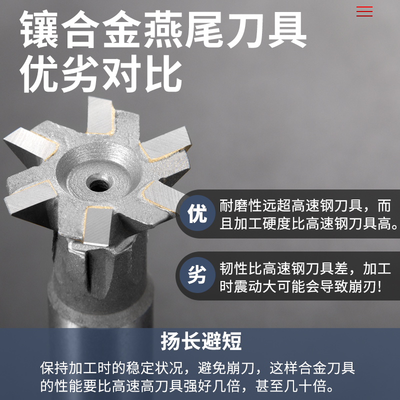 镶合金直柄燕尾槽铣刀5/0度钨钢1 20  0 焊接YG8燕尾刀