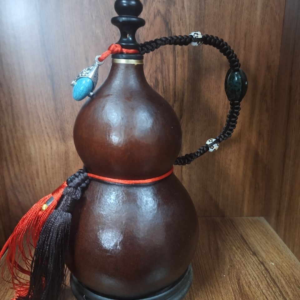 天然生长葫芦制作纯手工编织绳挂件蜂蜡防渗