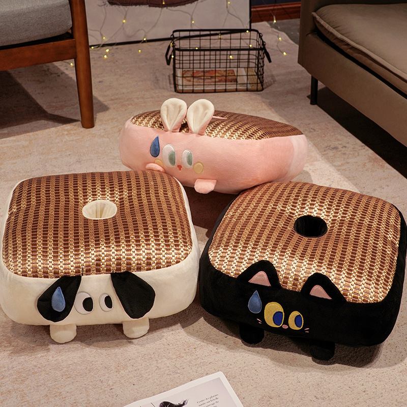 【冰藤凉席坐垫】四季增高坐垫椅子垫垫办公室坐垫久坐学车坐垫