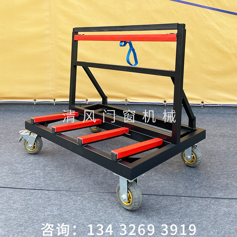 新型可折叠伸缩门窗推车搬运夹板石材玻璃重型四轮手推车便携式