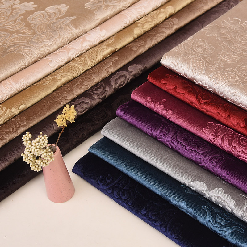 加厚欧式绒沙发布料抱枕靠垫餐椅桌布软包硬包法兰韩国绒面料