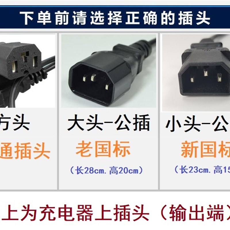【原装】新大洲电动车车充电器48V12AH60V20AH新国标公插