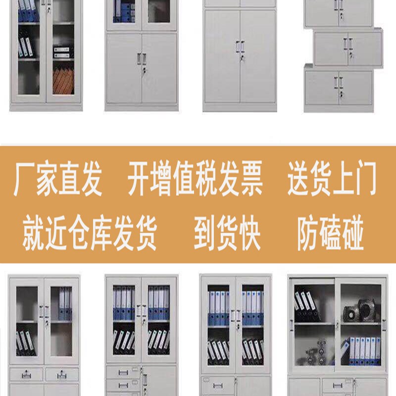 铁皮柜文件柜办公室资料柜收纳柜带锁会计凭证柜档案柜财务收纳柜