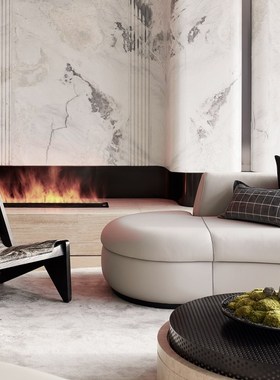 样板间书房茶室青苔苔藓永生花艺摆件大圆桌转盘中间圆形微缩造景