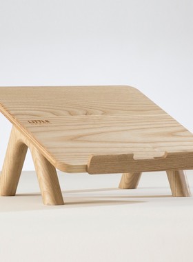 LILE DEIGN[桃笔记本电脑支架实木底座凳托增高护抬高