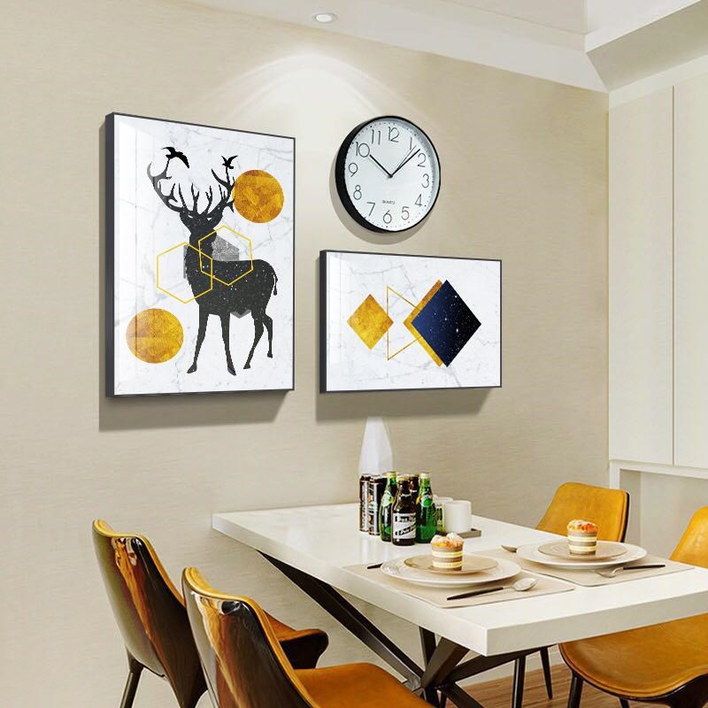 餐厅装饰画 饭厅挂画现代简约餐厅墙面装饰创意个性组合温馨壁画图片