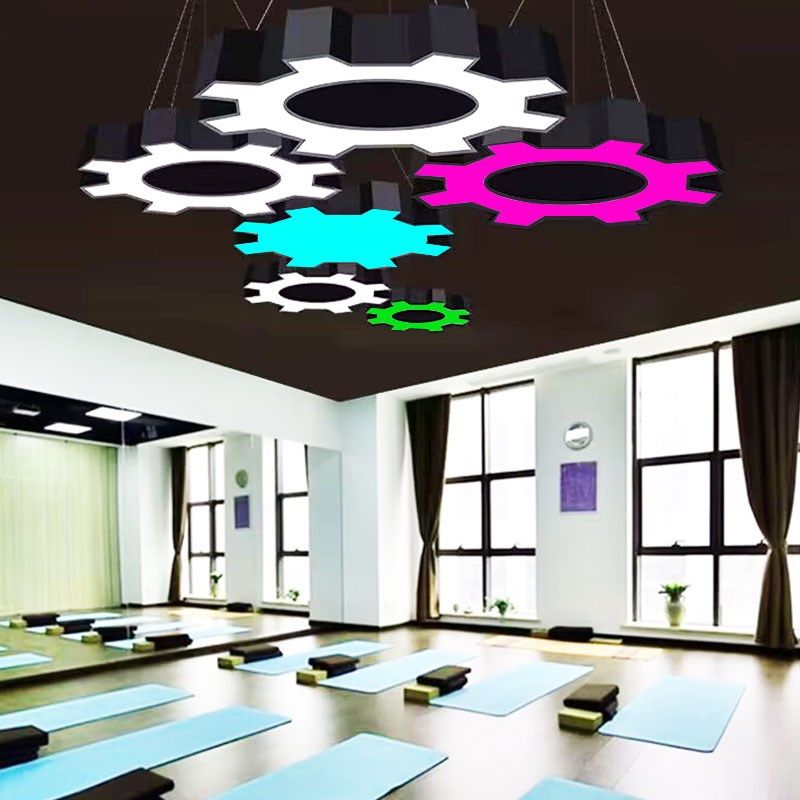 齿轮吊灯工业风ld造型灯创意异形 健身房网咖台球厅店铺艺术顶灯,家装灯饰光源,商用吊灯,淘宝优惠券,粉丝福利购,淘宝优惠卷