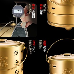 烧纸桶金桶烧经桶家用锡箔元宝铁桶化宝桶聚宝盆焚烧炉金钱