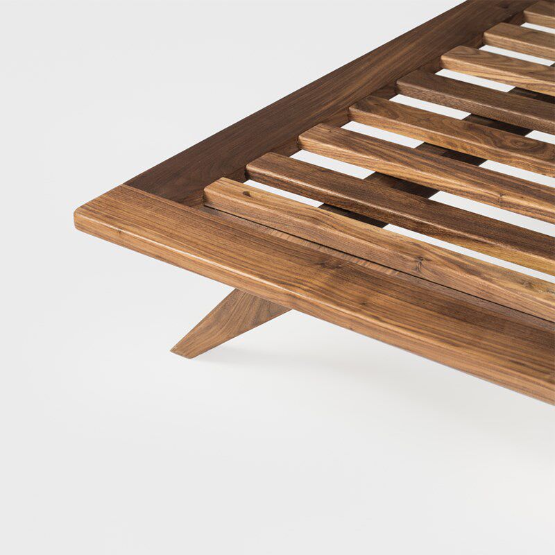 简约北欧家具全实木原木1.8m双人新中式黑胡桃红橡木床