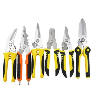 防滑省力铁皮剪多功能电工剪不锈钢线槽剪剥线钳线钳剪直头弯头