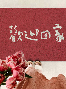 中式喜庆入户门丝圈地垫蹭土耐脏门口玄关进门防滑脚垫可裁剪门垫