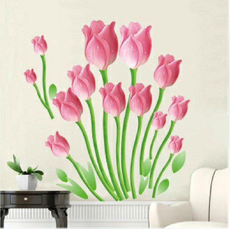 温馨浪漫贴花朵装饰客厅沙发卧室电视墙背景墙贴纸床头可移除墙画